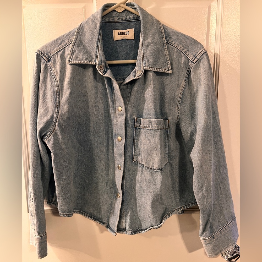 Agolde Classic Blue Denim Shirt